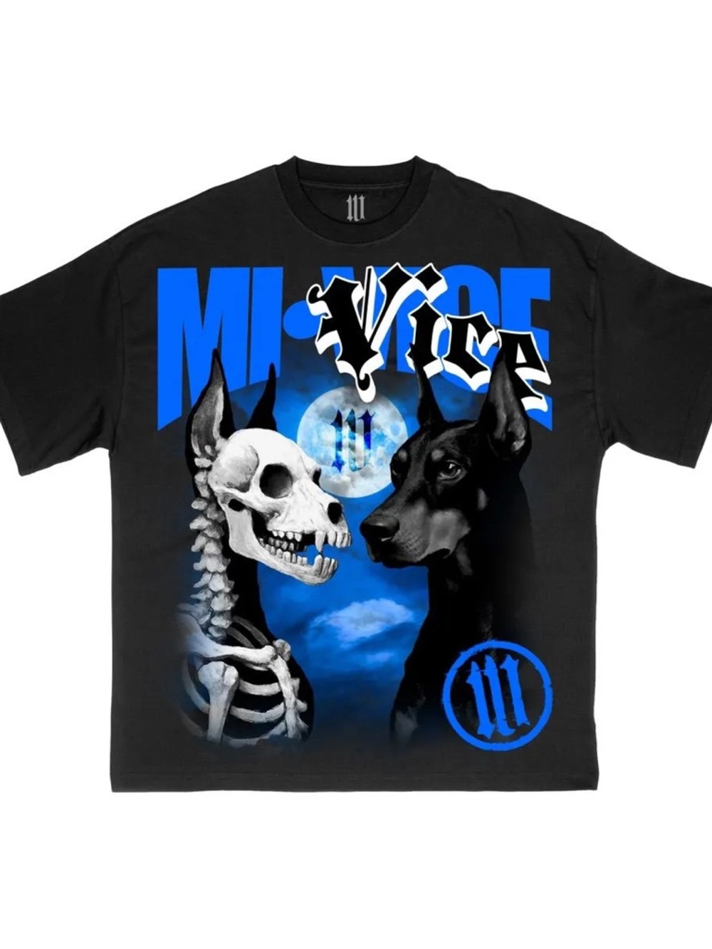 MI VICE by Evil Vice “Al Dogs Go To Heaven” Black Tee Size Large